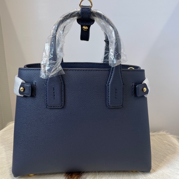 Blue Burberry House Check Small Leather Banner Satchel - Picture 4 of 8